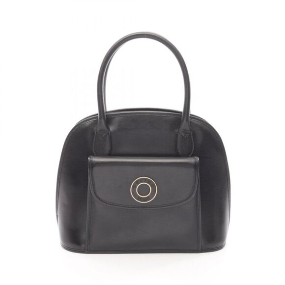 Celine Handbags - Celine Handbag Circle Logo Black Leather B
